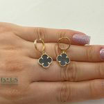 گوشواره نیمست ونکلیف مشکی